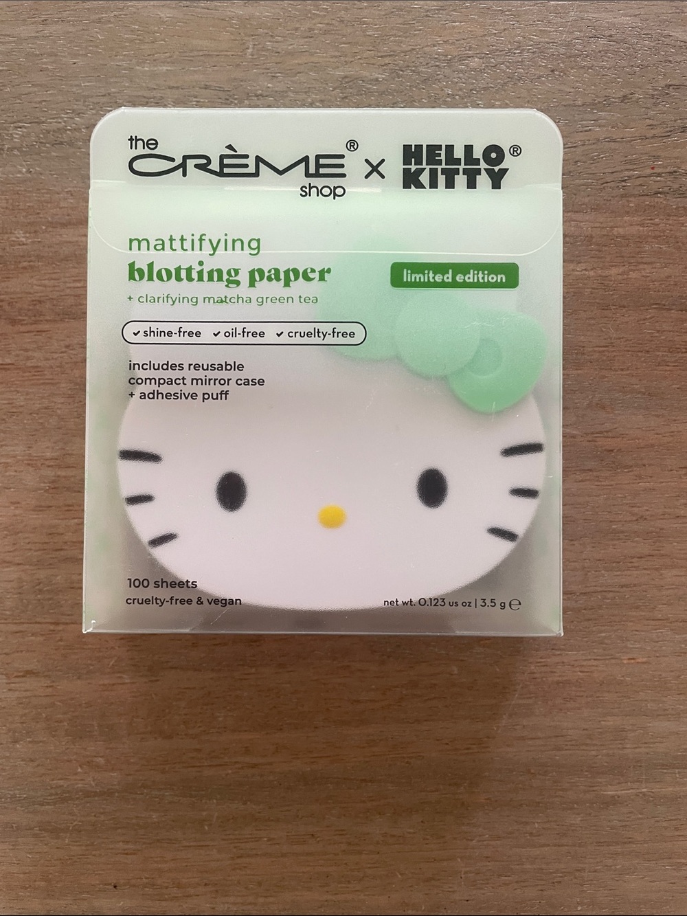 The Crème Shop x Hello Kitty Mint Mattifying Blotting Paper